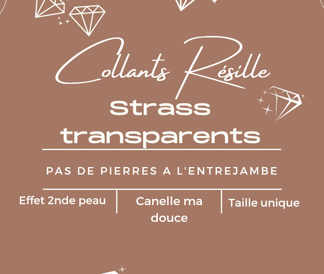 Résille couleurs peaux à strass